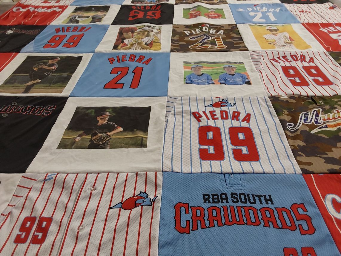 T-shirt quilt featuring rba south crawdads by Eric from VA