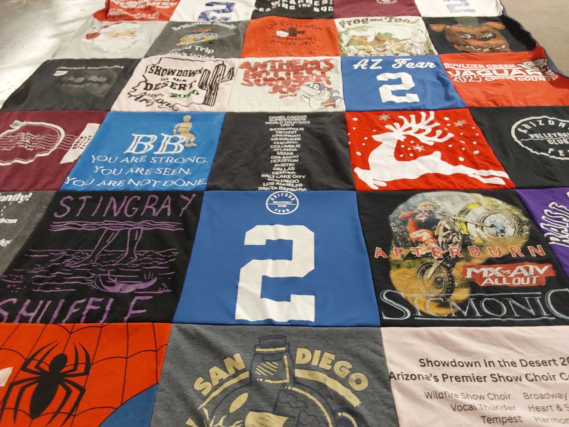 T-shirt quilt featuring san diego by Ann Marie from AZ