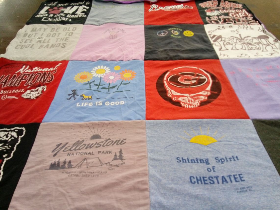 T-shirt quilt from university of georgia by Mary from GA