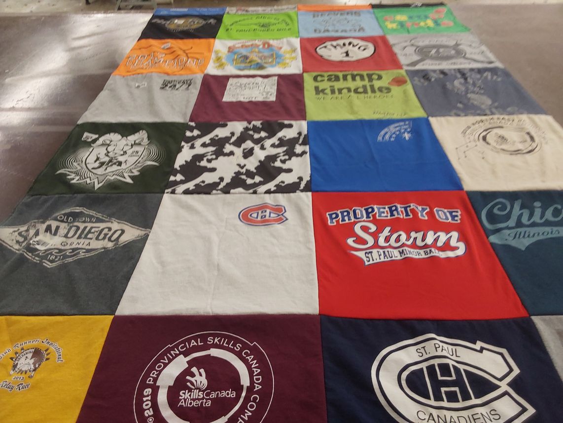 T-shirt quilt featuring st. paul canadiens by Terra-Lee from AB