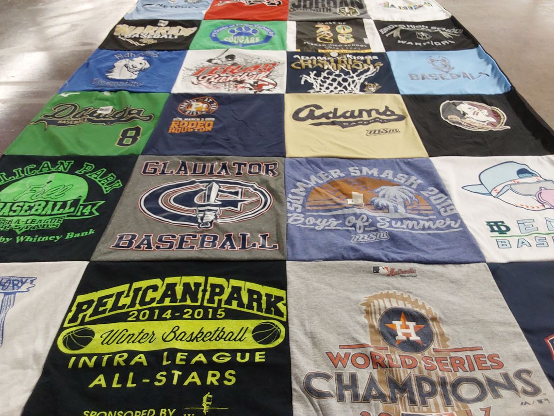 T-shirt quilt featuring ,gladiators, pelican park all-stars by Ellen from TX