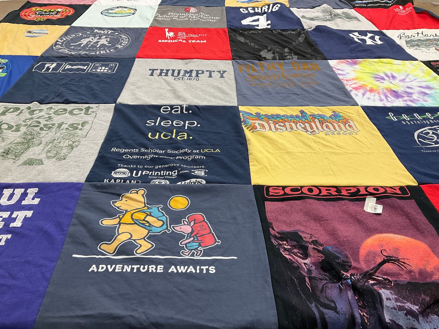 T-shirt quilt from university of california, los angeles by Lucia from NY