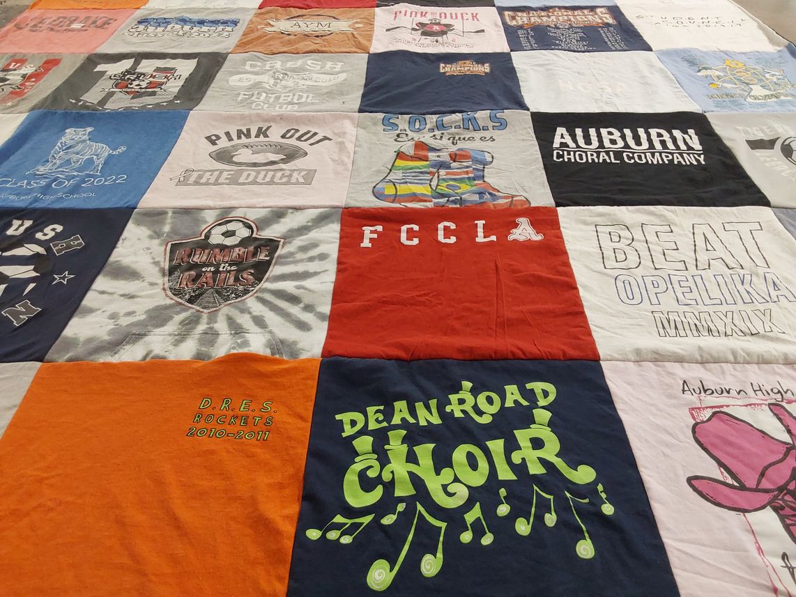 T-shirt quilt from auburn high school by Jim from AL