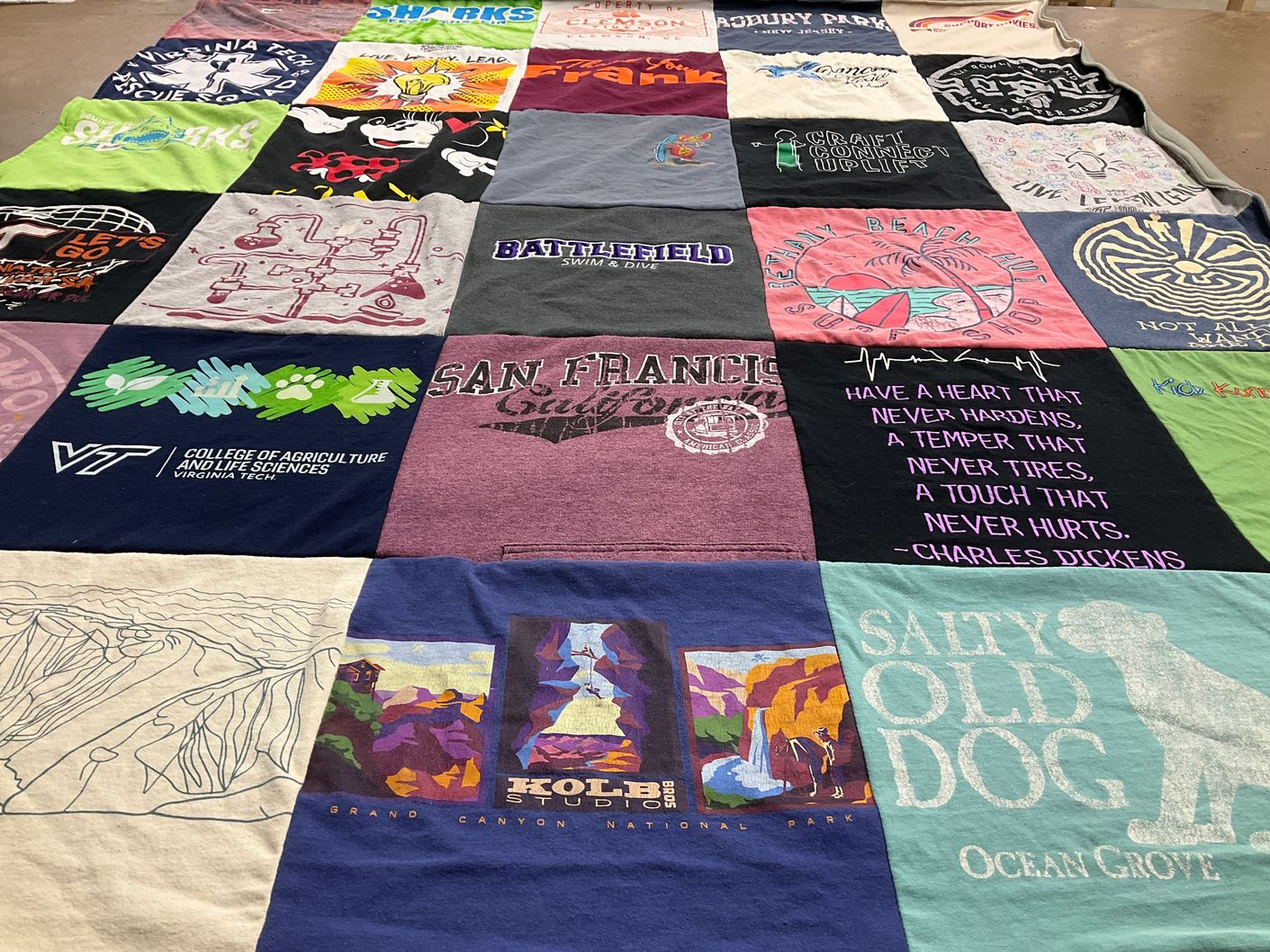 T-shirt quilt from virginia tech by Britta from VA