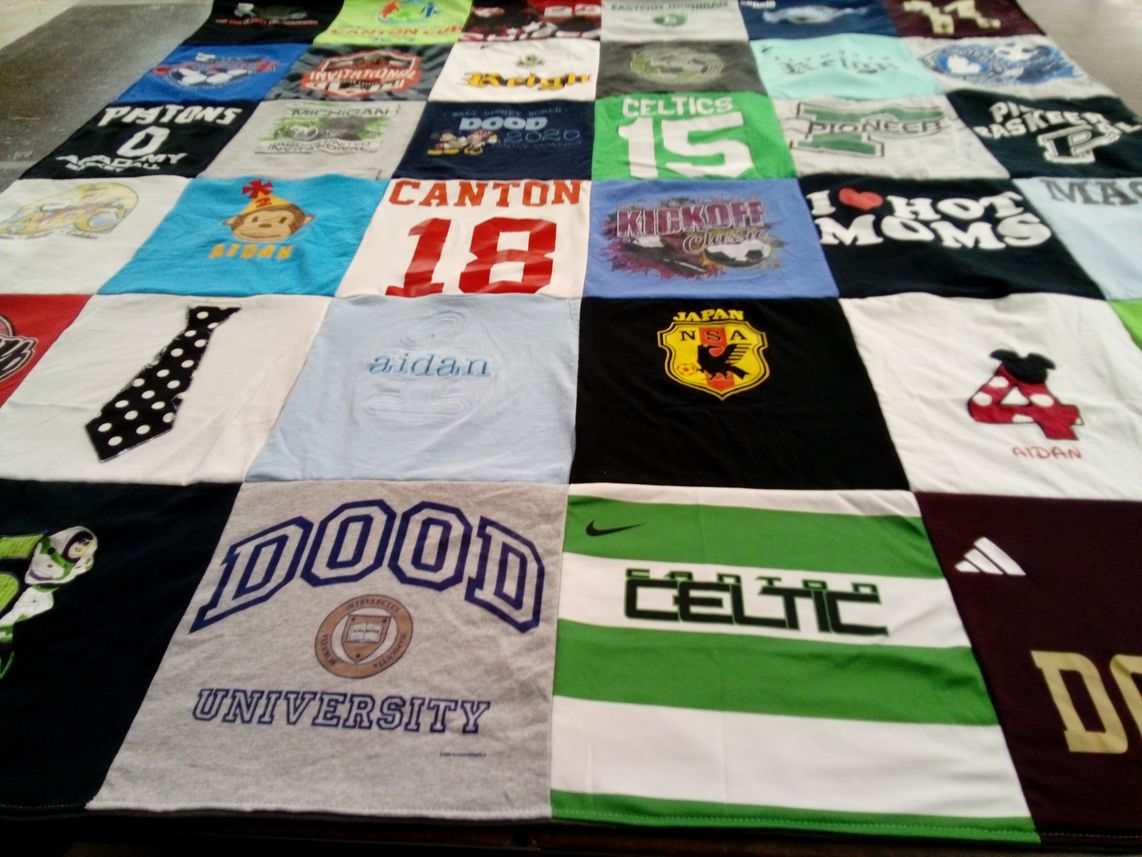 T-shirt quilt featuring celtics by Kristin from MI