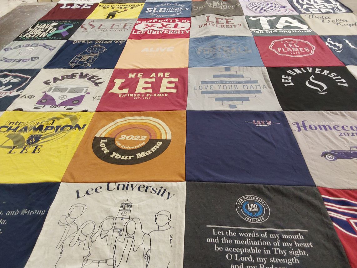 T-shirt quilt from lee university by Erica from TN