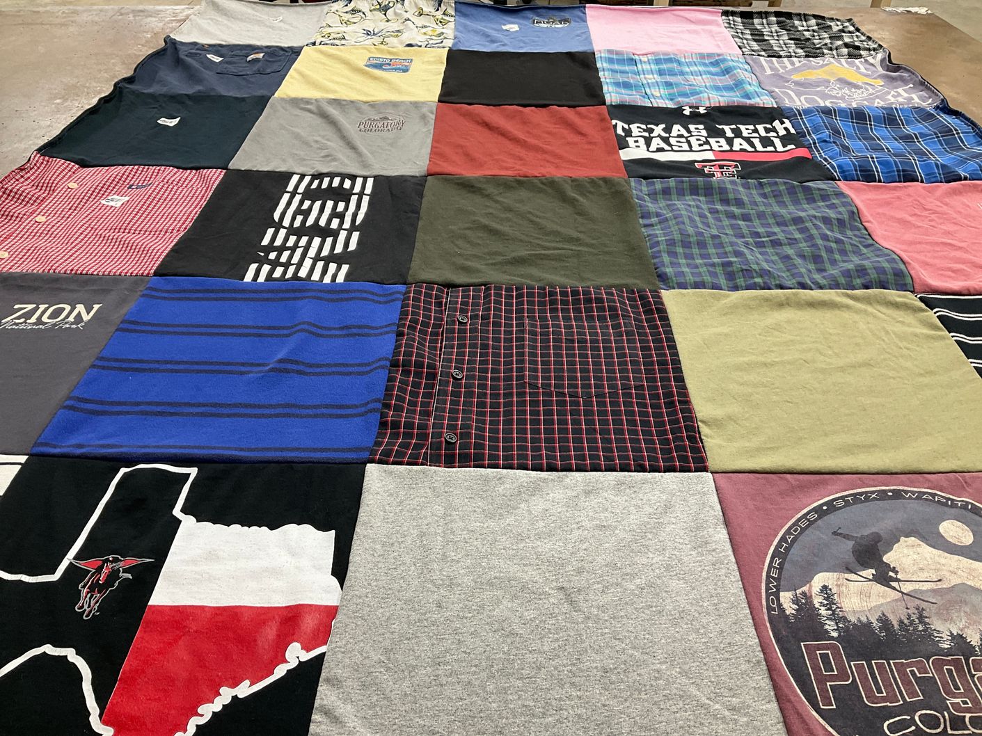 T-shirt quilt from texas tech university by Lynda from TX