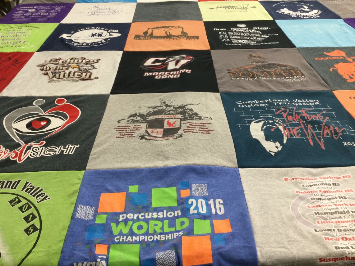 T-shirt quilt from cumberland valley high school, bermudian springs high school by Bhagya from FL