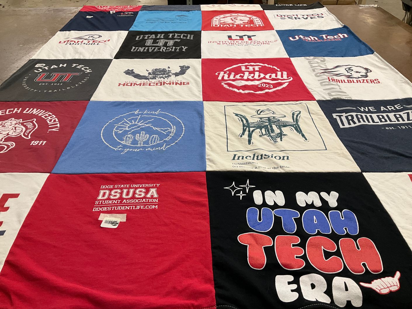 T-shirt quilt from utah tech university, dixie state university by Mike from UT