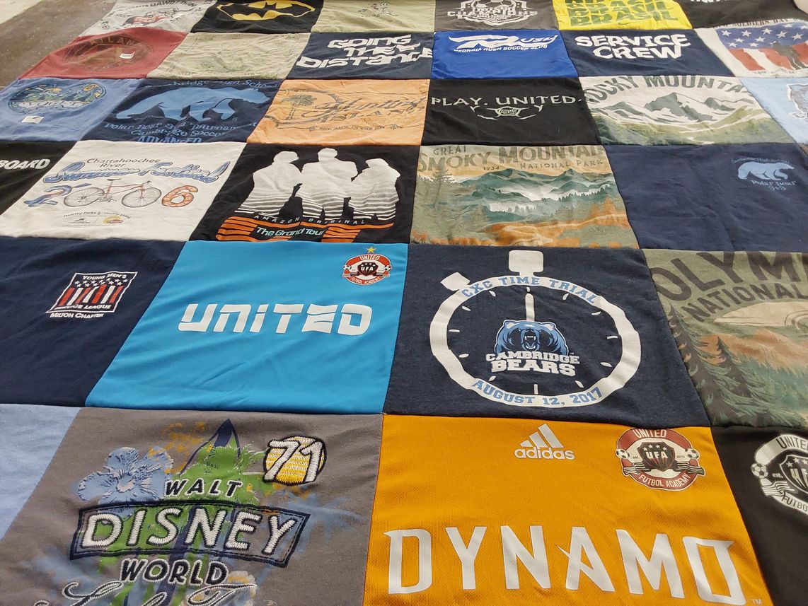 T-shirt quilt featuring united futbol academy, dynamo soccer club by Virginia from GA