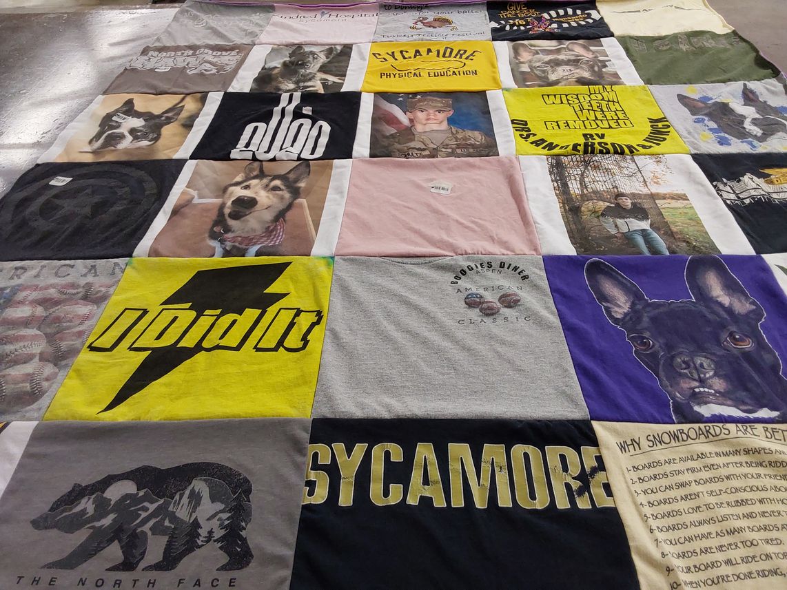 T-shirt quilt from sycamore high school by Brandi from IL