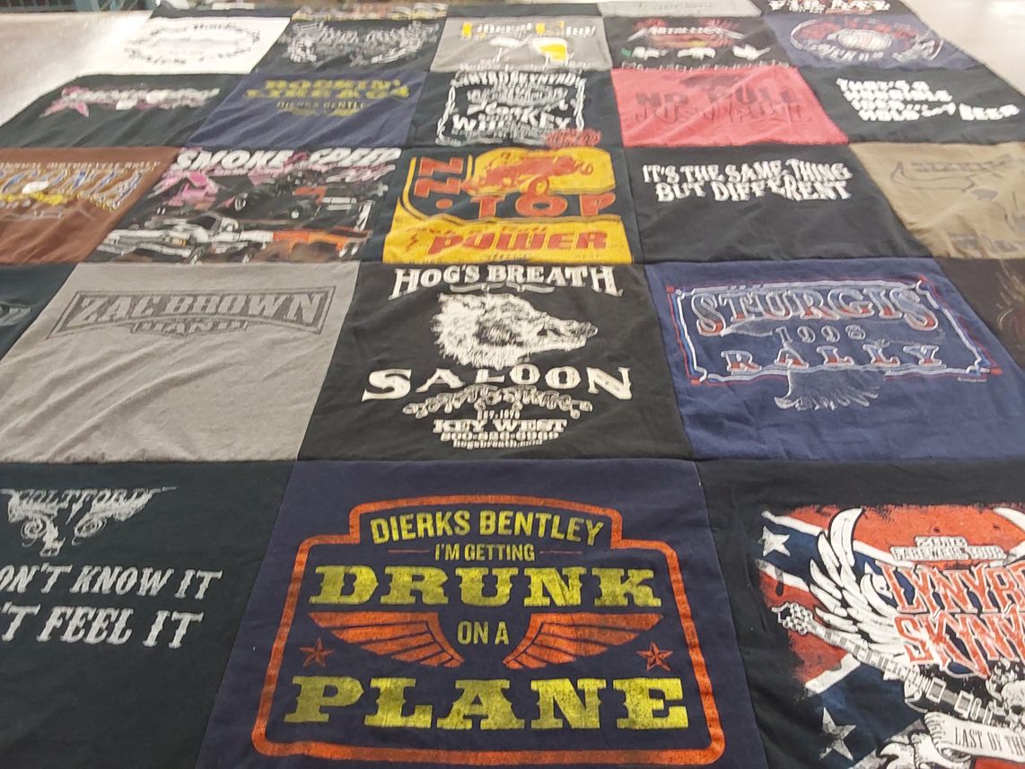 T-shirt quilt with music, country themes by Stephanie from MA