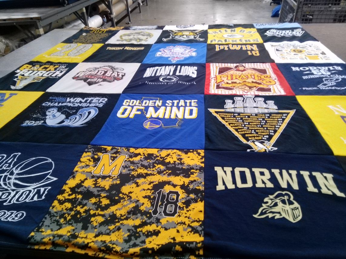 T-shirt quilt featuring norwin knights by KENNETH from PA
