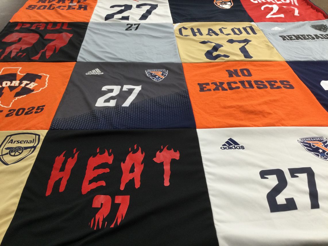 T-shirt quilt featuring renegades sc by Celina from TX