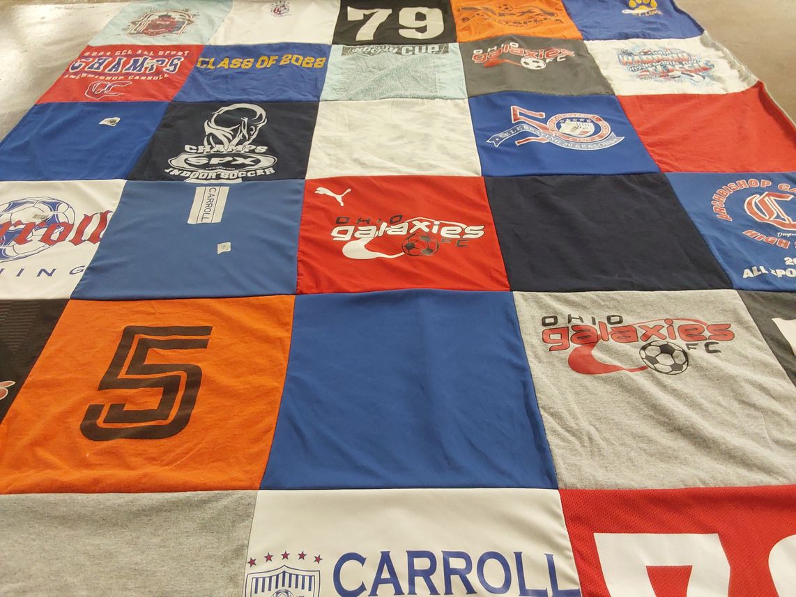 T-shirt quilt featuring ohio galaxies fc by Amanda from OH