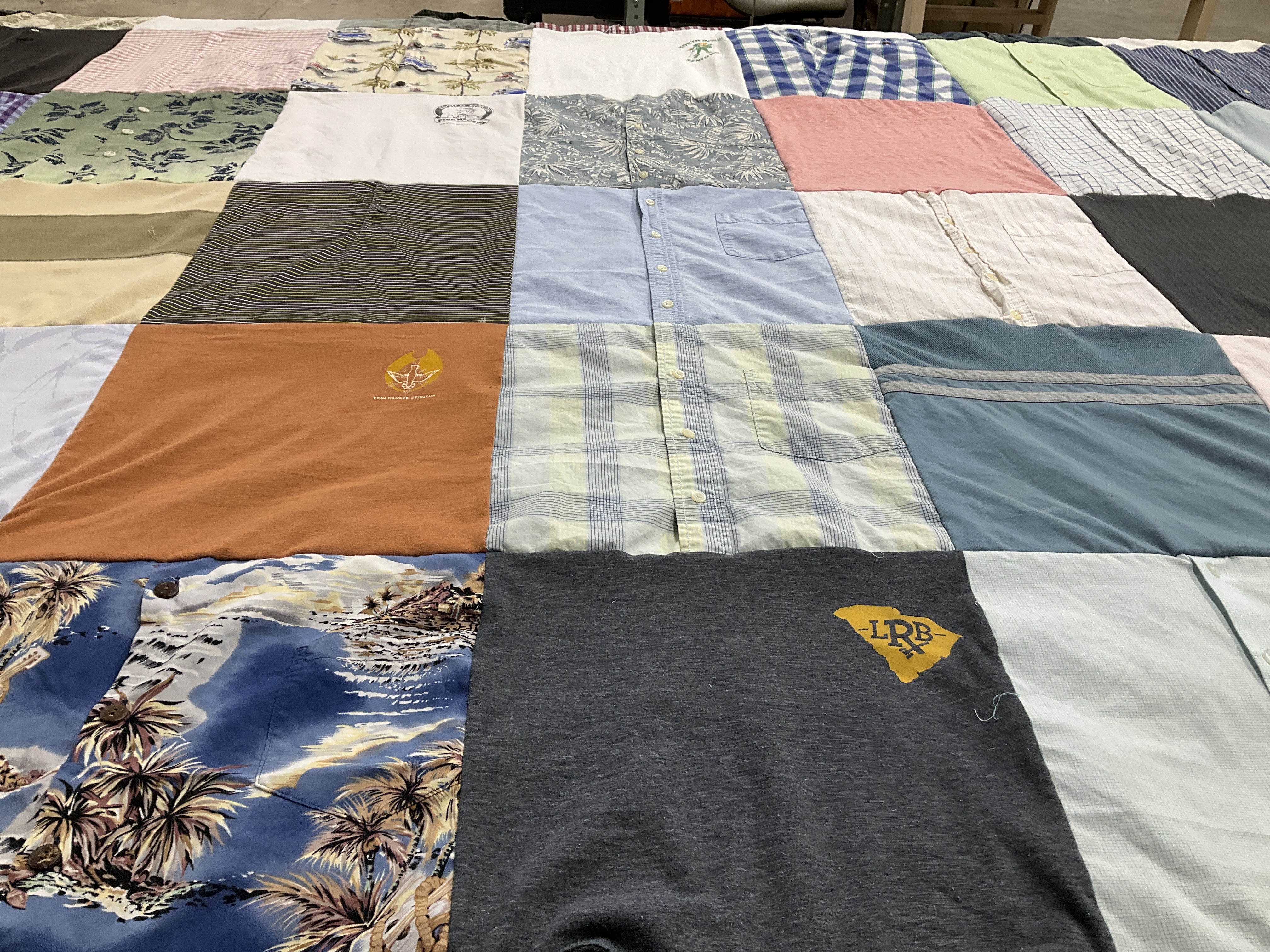 T-shirt quilt with brewing, education themes by Corey from SC