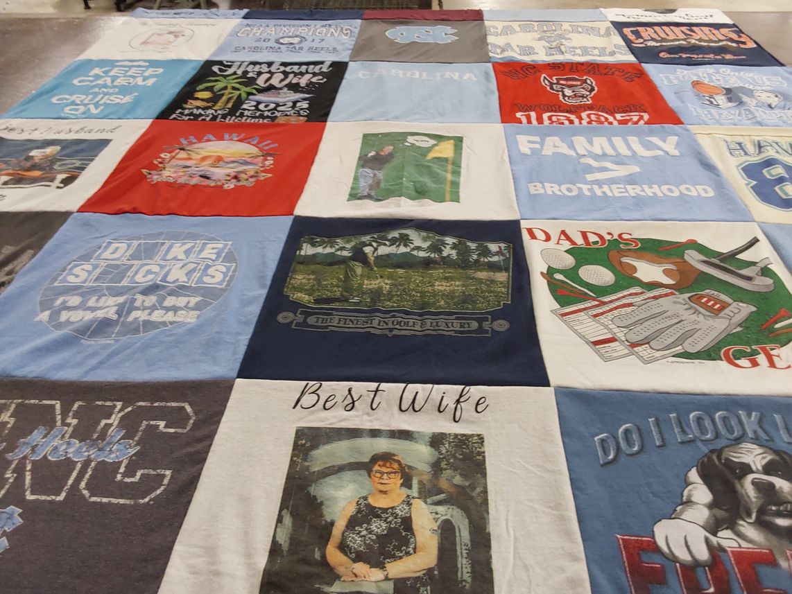 T-shirt quilt from north carolina state university by lisa from NC