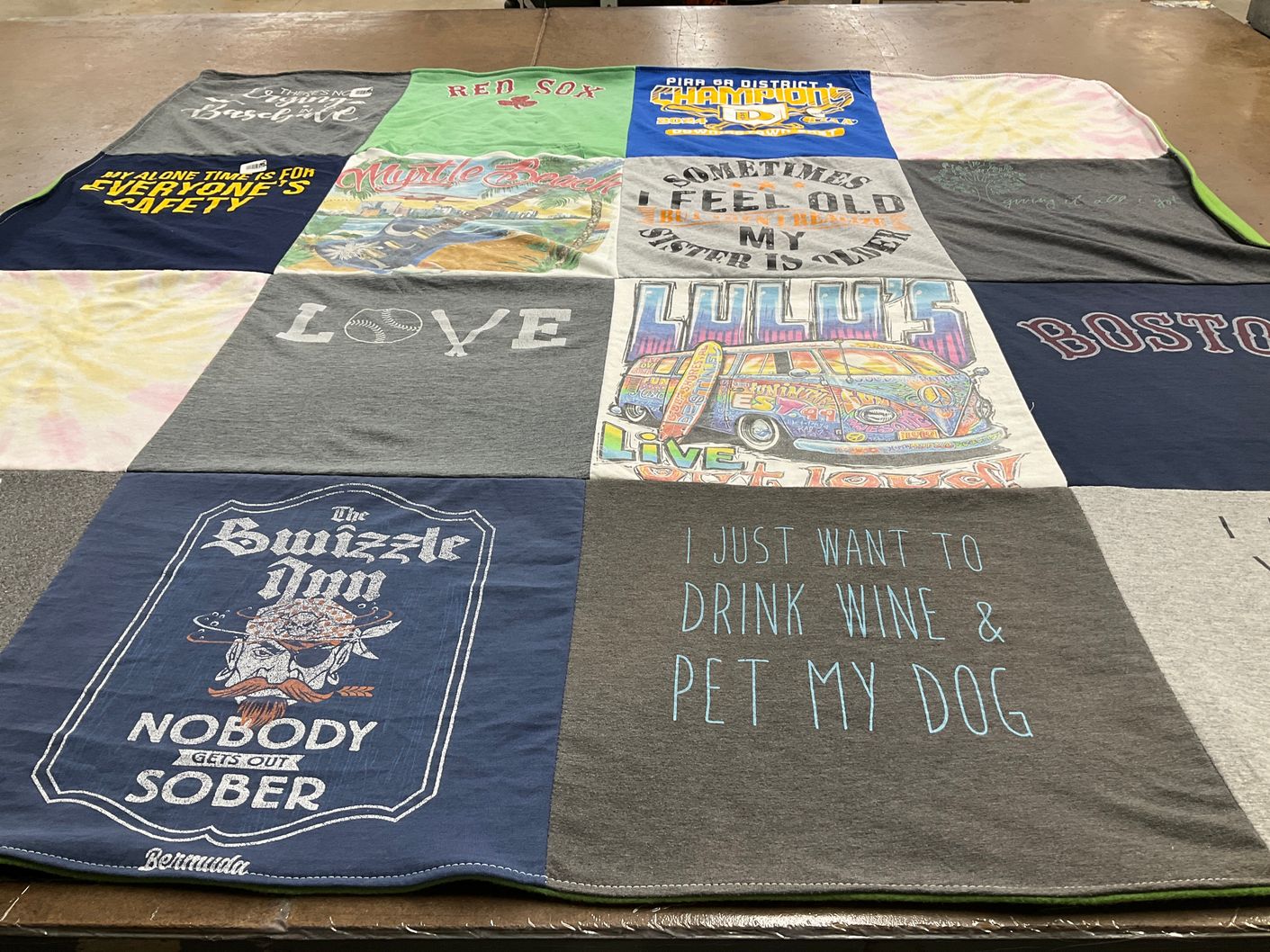T-shirt quilt featuring boston red sox by Deborah from PA