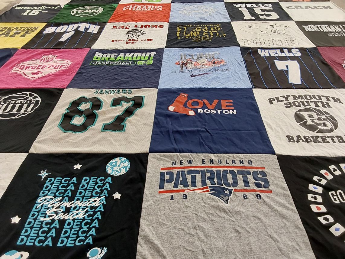 T-shirt quilt featuring new england patriots by Patty from MA
