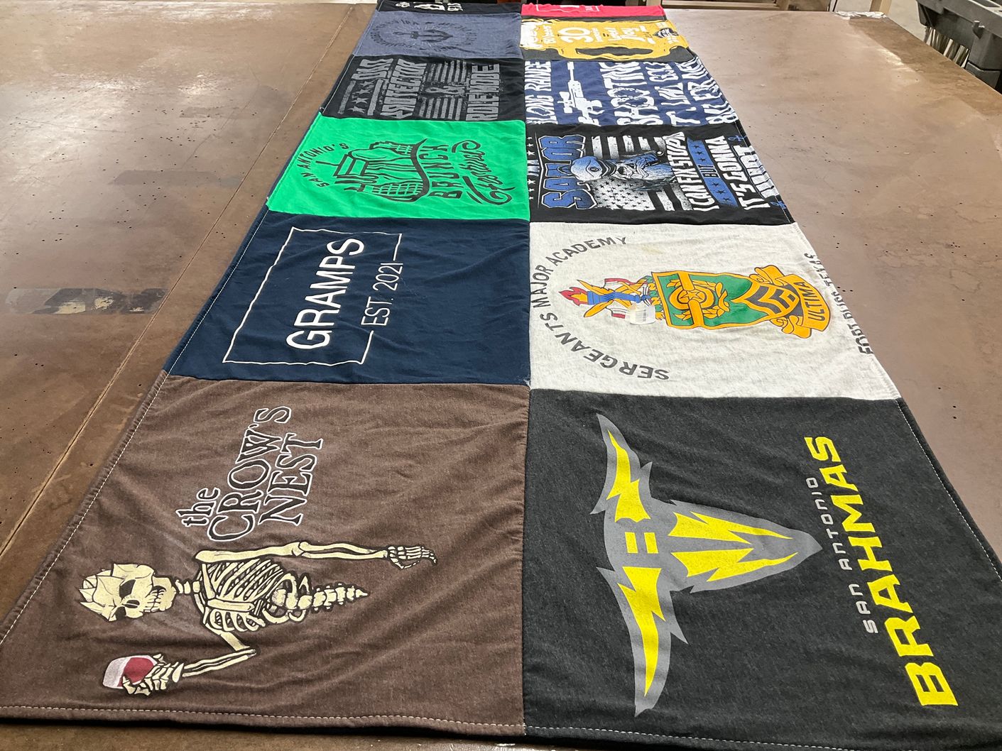 T-shirt quilt featuring san antonio brahmas by James from TX