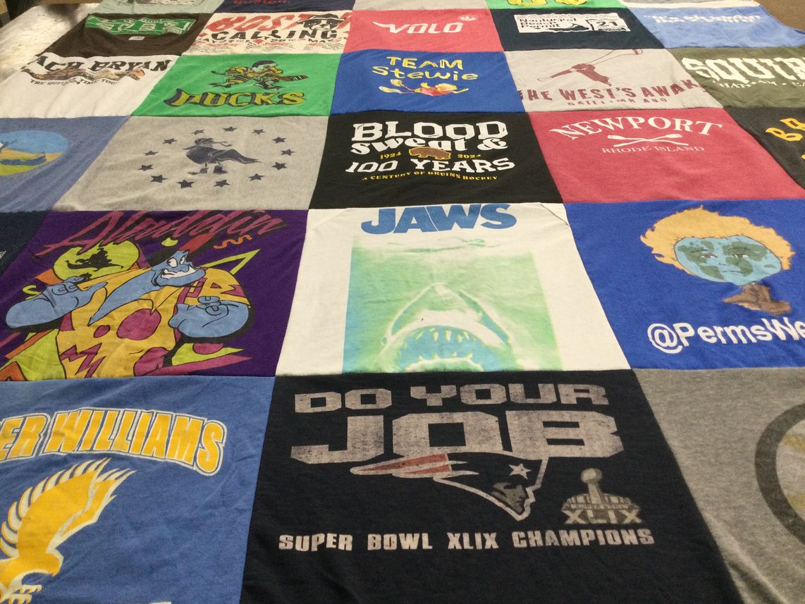 T-shirt quilt featuring newport rhode island team by Cassandra from MA