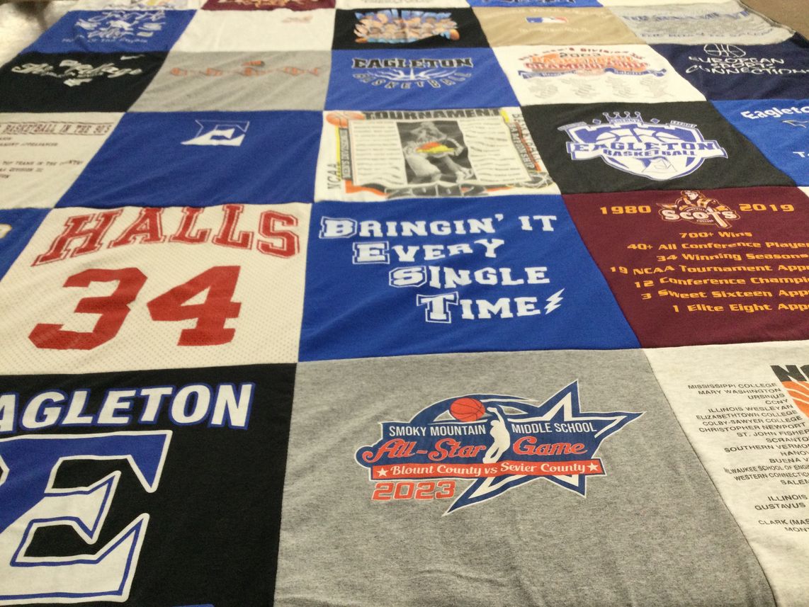 T-shirt quilt featuring scots basketball by Vicki from TN