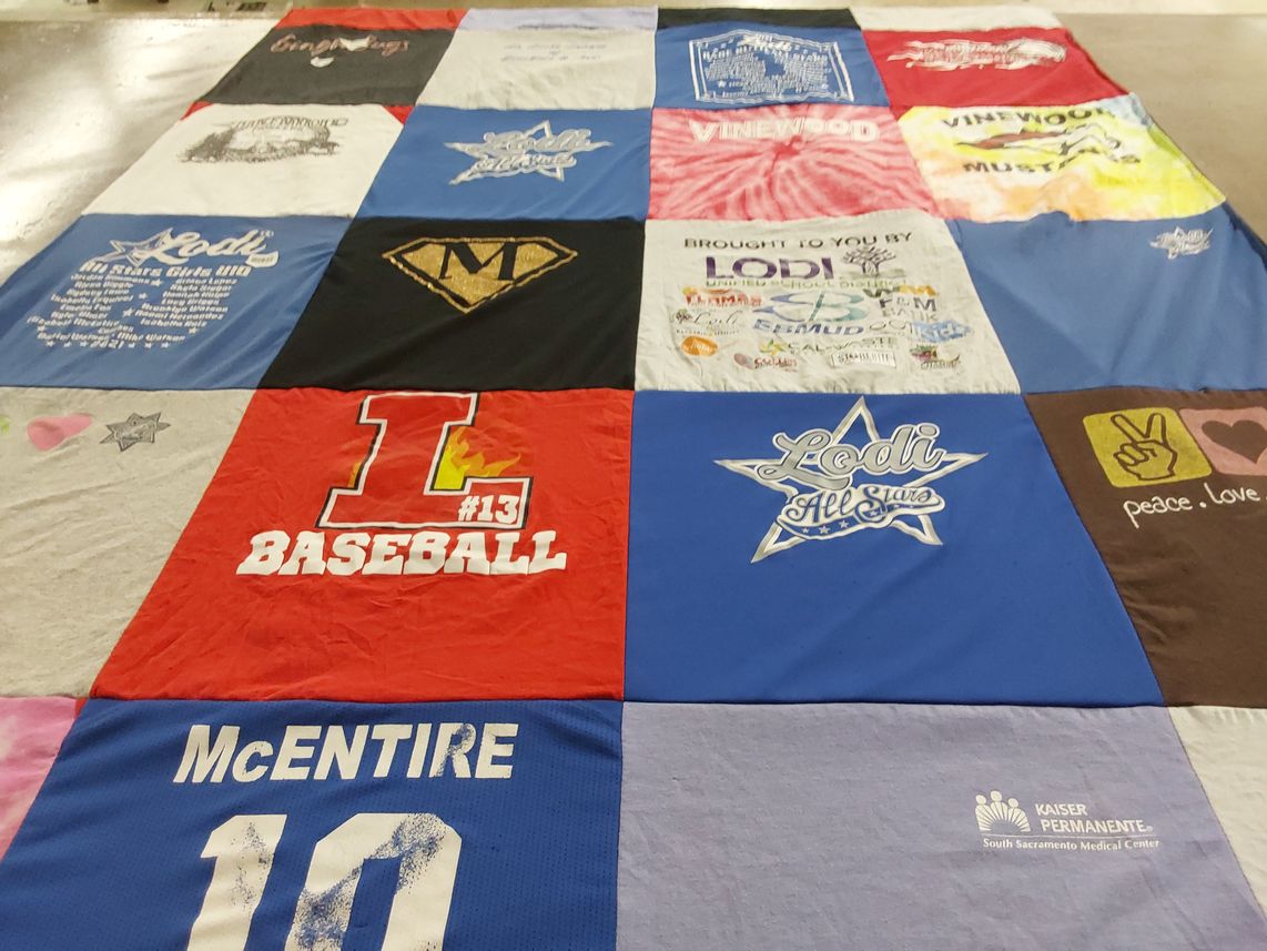 T-shirt quilt featuring lodi baseball by Ann-Marie from CA