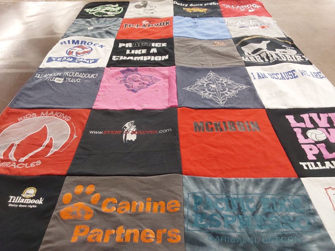 T-shirt quilt by Lorrie from OR