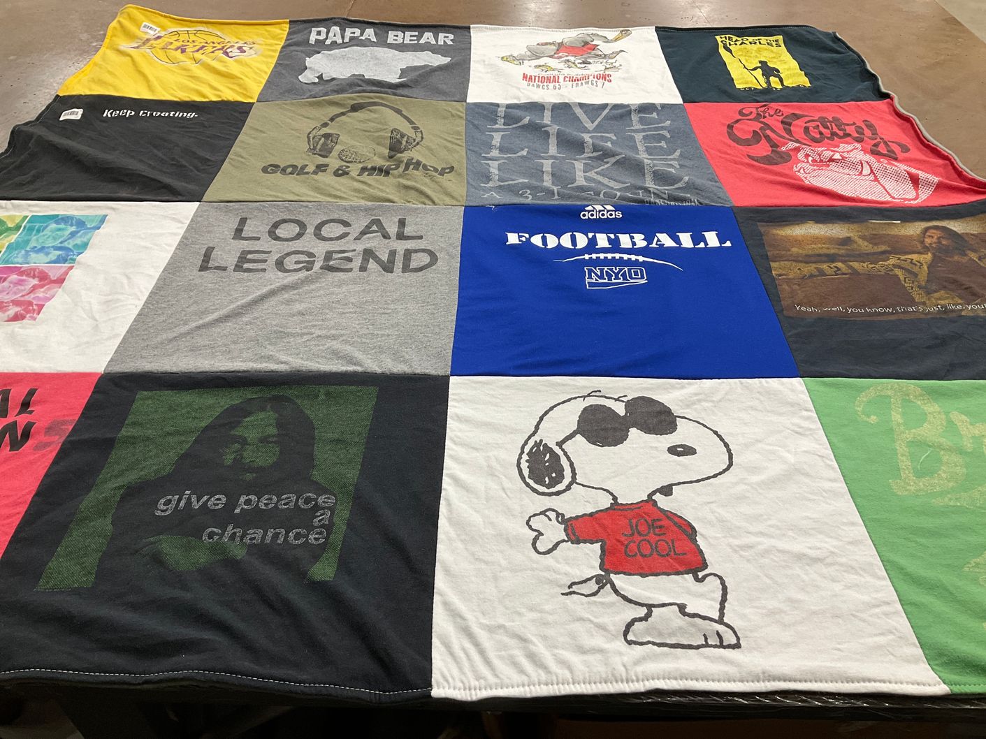 T-shirt quilt from new york university by Adrienne from GA