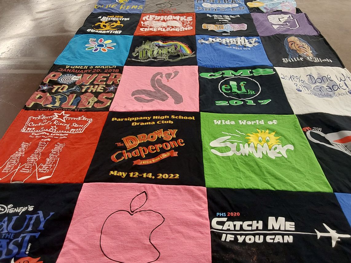 T-shirt quilt from parsippany high school by Karen from NJ