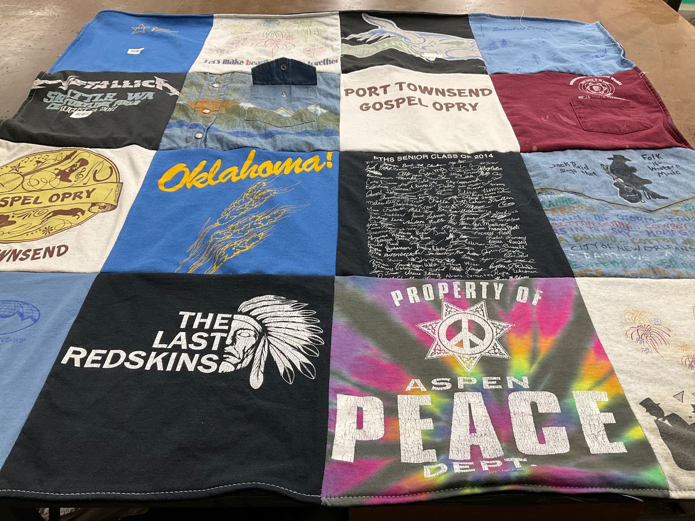 T-shirt quilt featuring the last redskins by Emily from WA