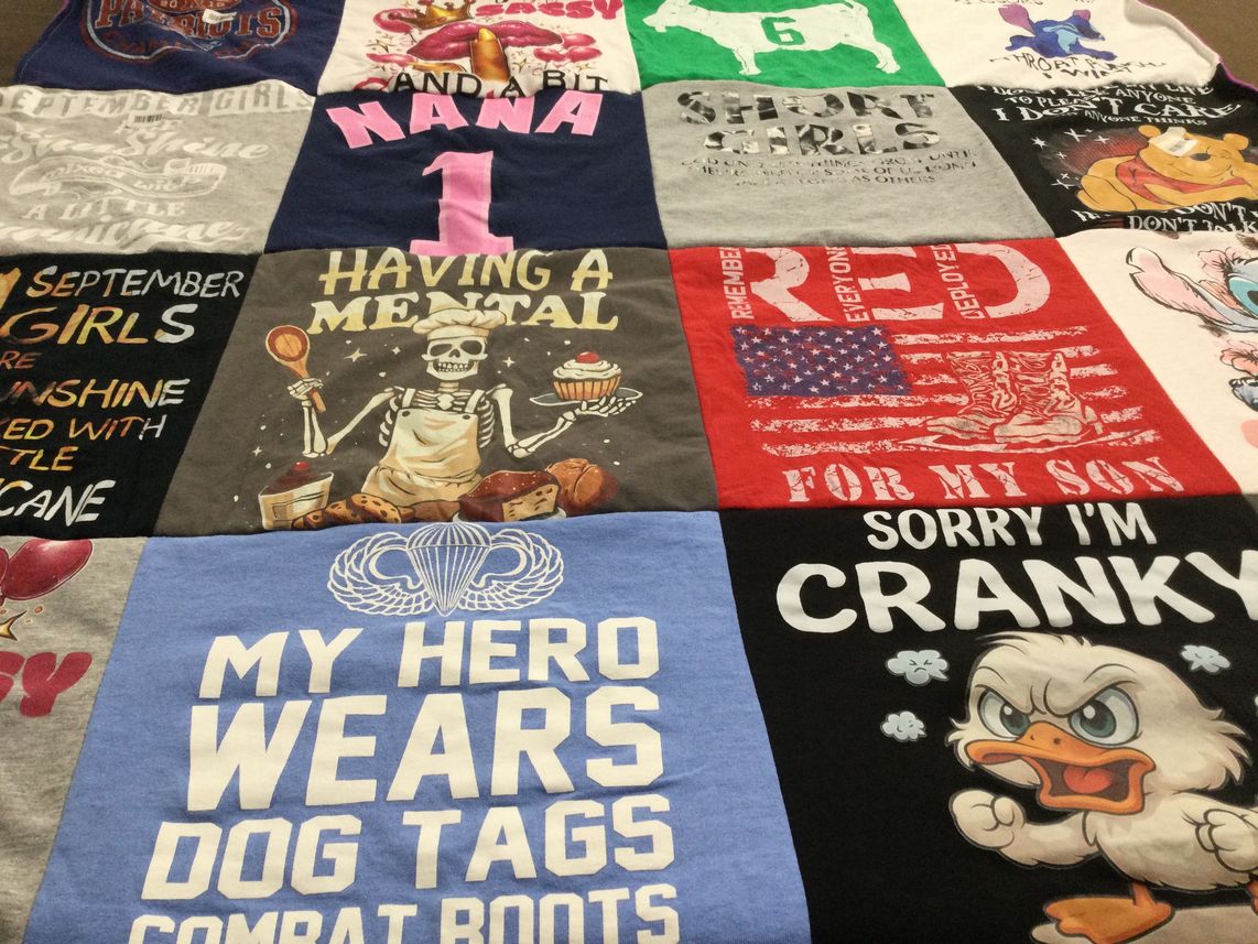T-shirt quilt featuring new england patriots by Sherry from NH