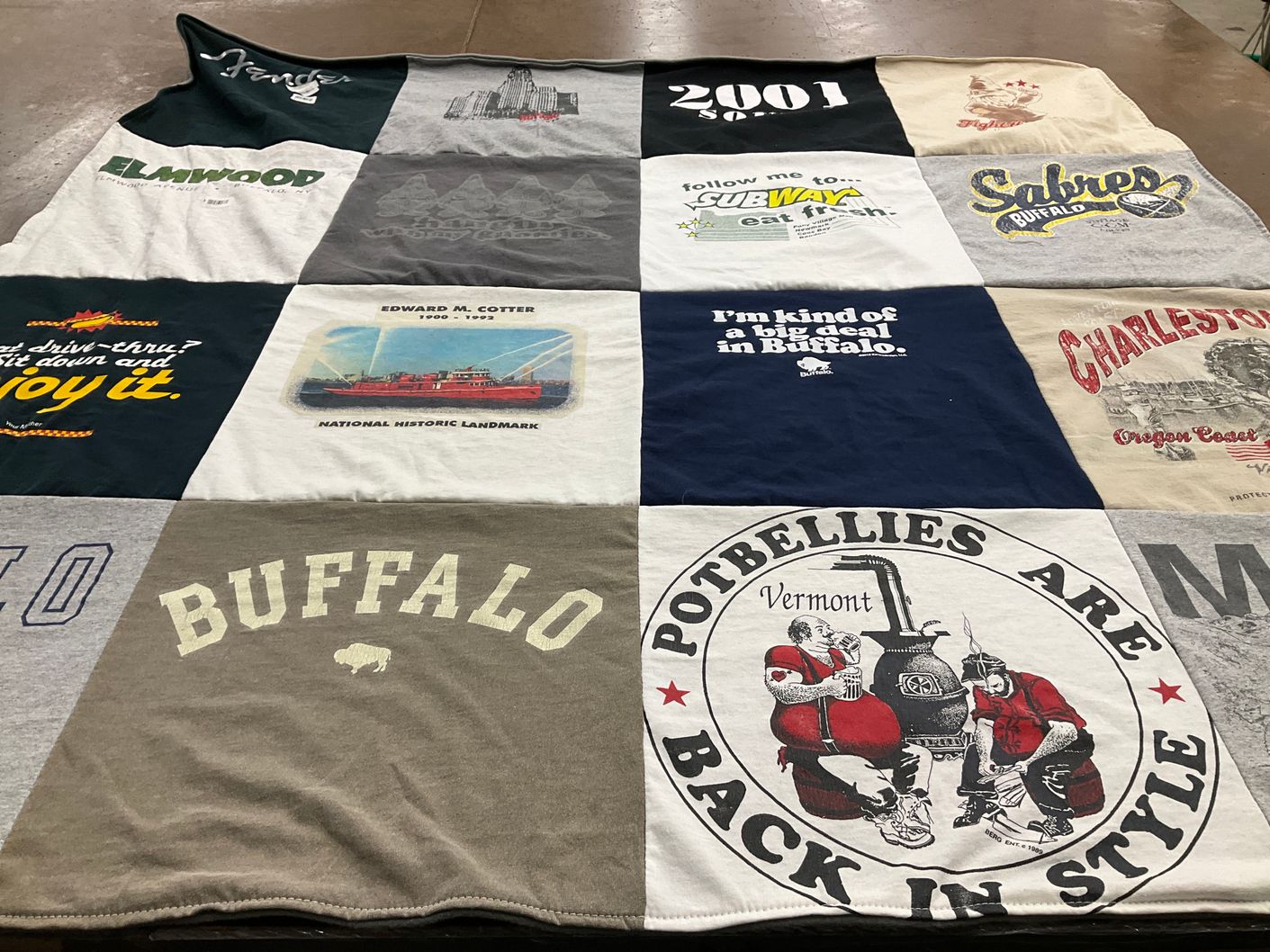 T-shirt quilt featuring buffalo sabres by Judy from OR