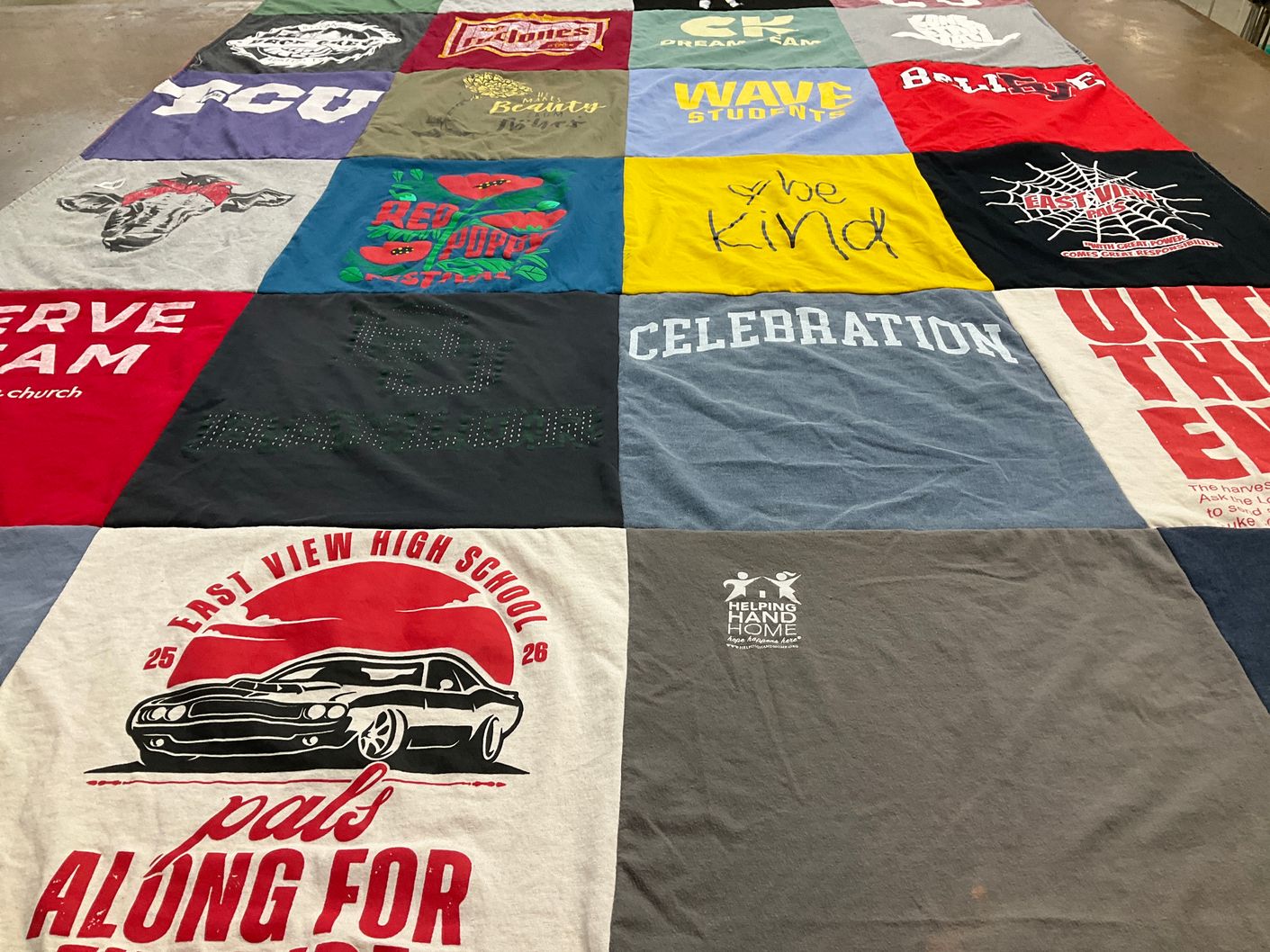T-shirt quilt from east view high school by Melanie from TX