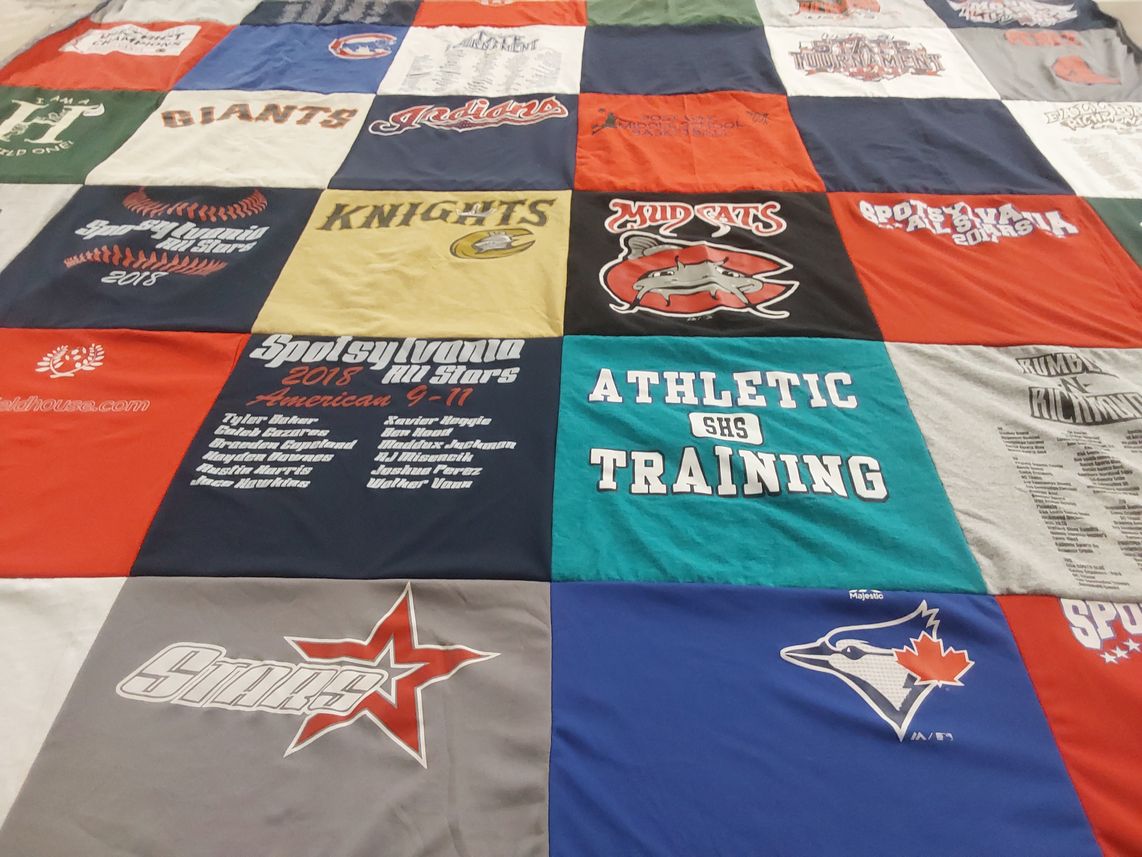 T-shirt quilt from spotsylvania high school by Roberta from VA