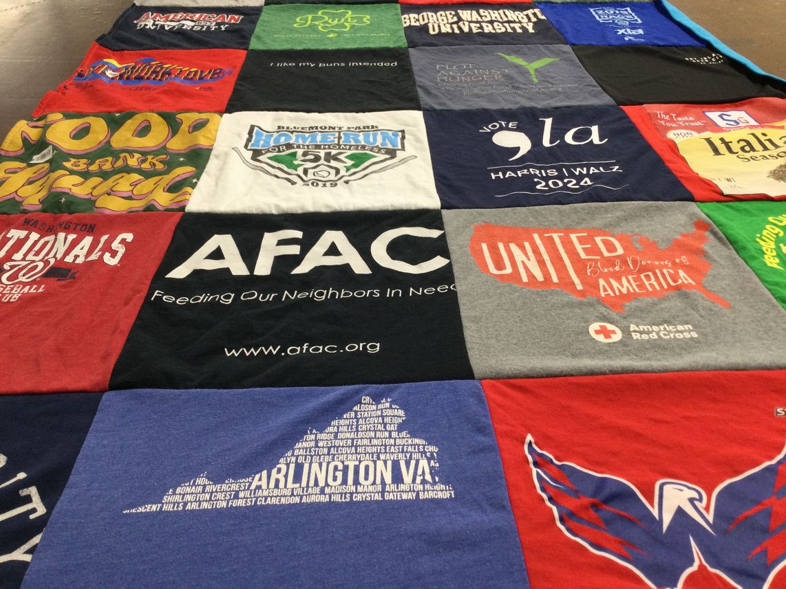 T-shirt quilt featuring washington nationals by Danielle from VA