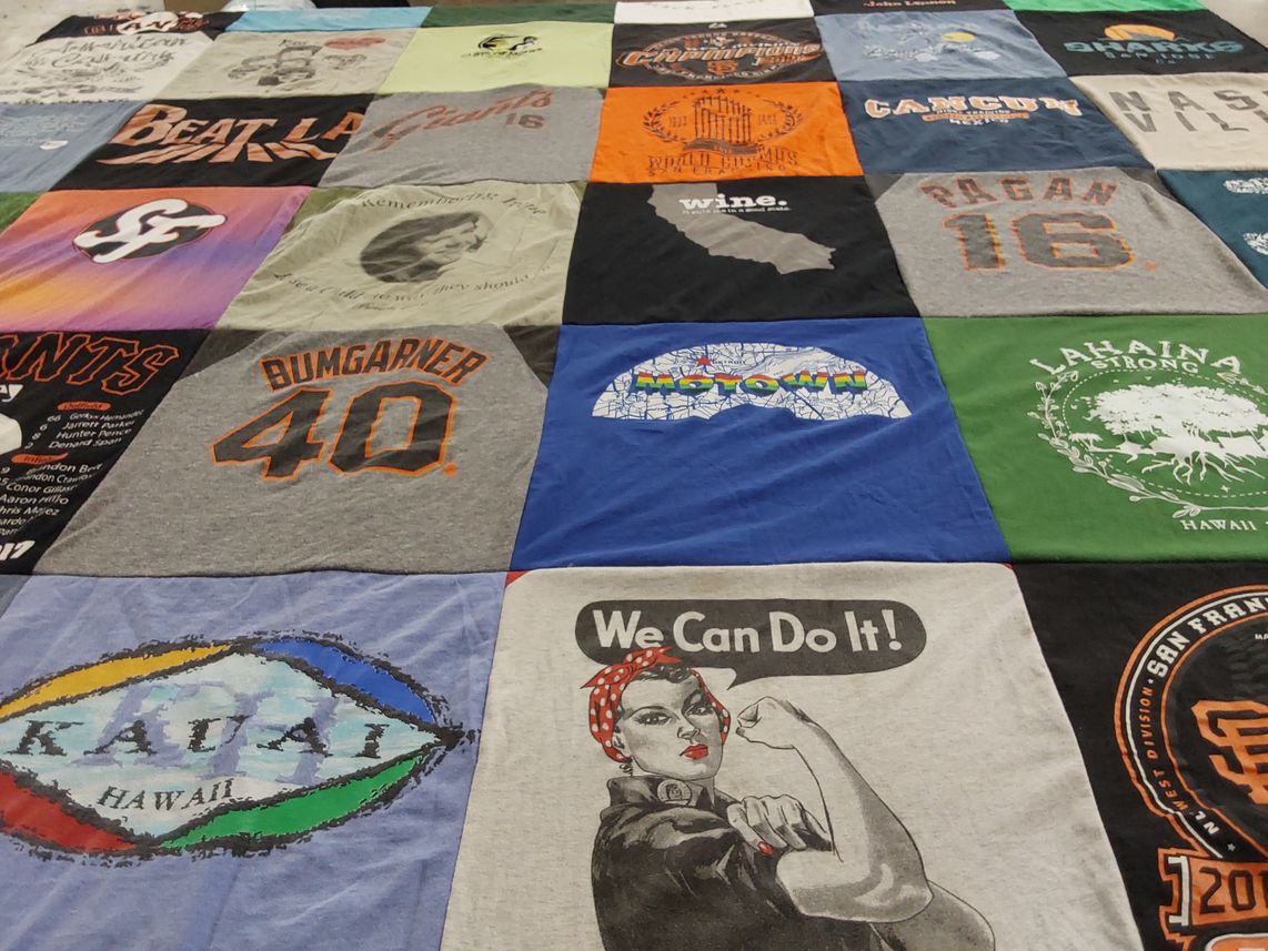 T-shirt quilt featuring san francisco giants by MARTHA from CA