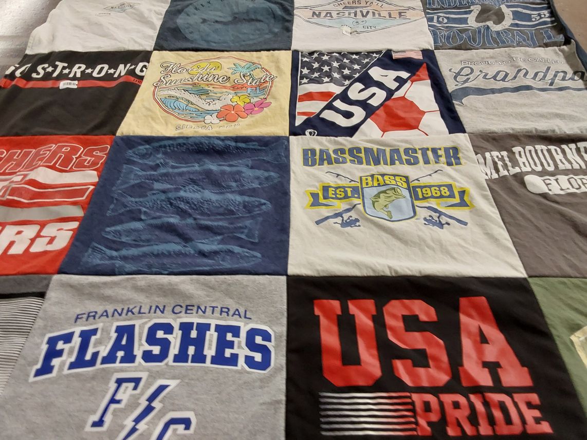 T-shirt quilt from franklin central high school by Lavonda from IN