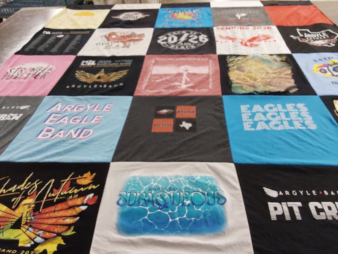 T-shirt quilt from argyle high school by Ayumi from TX