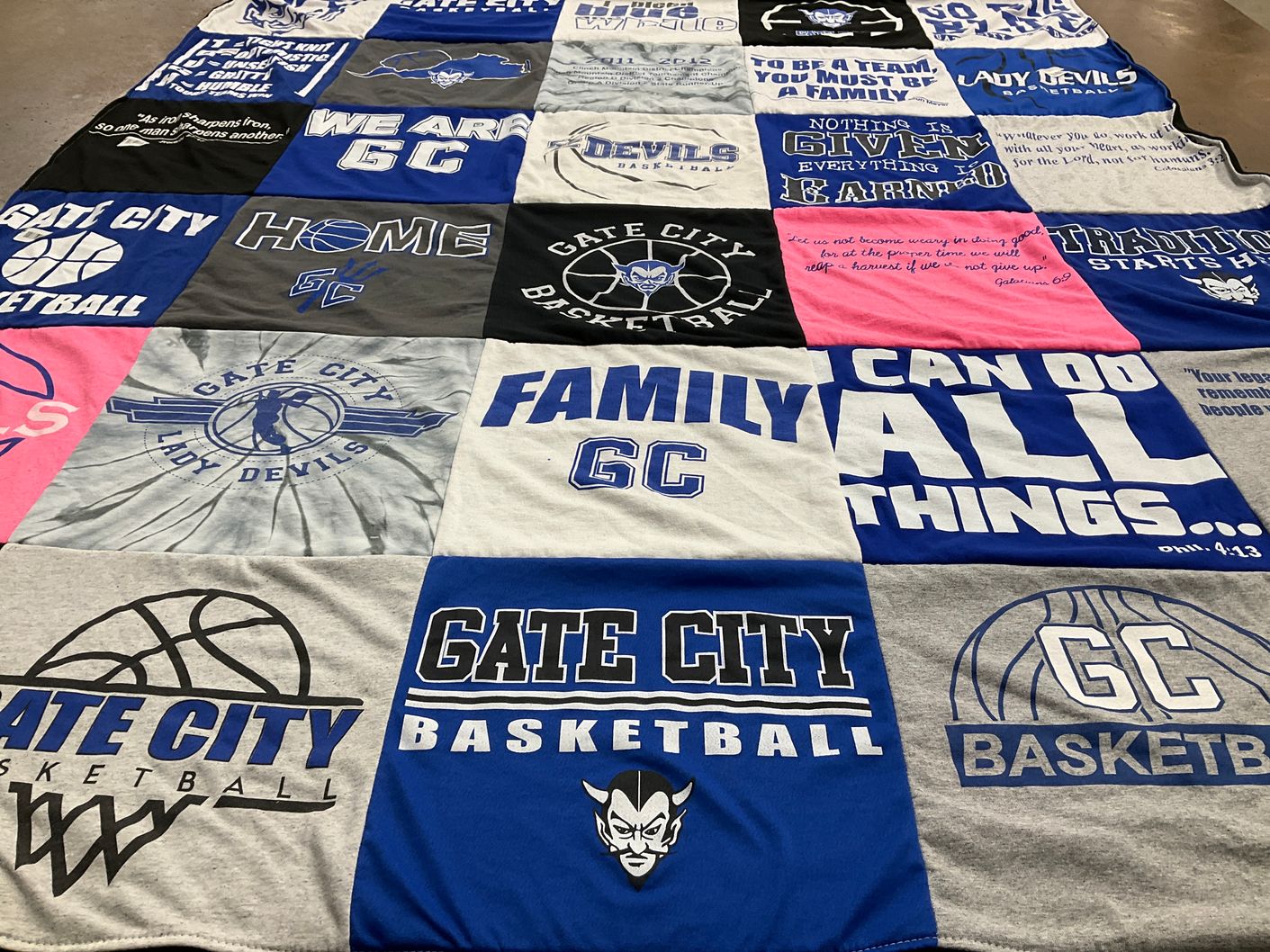 T-shirt quilt featuring gate city basketball by KELLY from VA