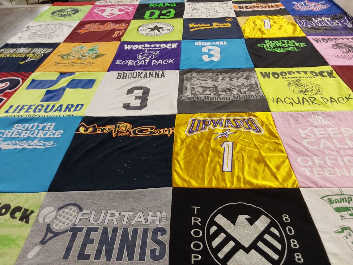 T-shirt quilt from furtah preparatory school by Angie from GA