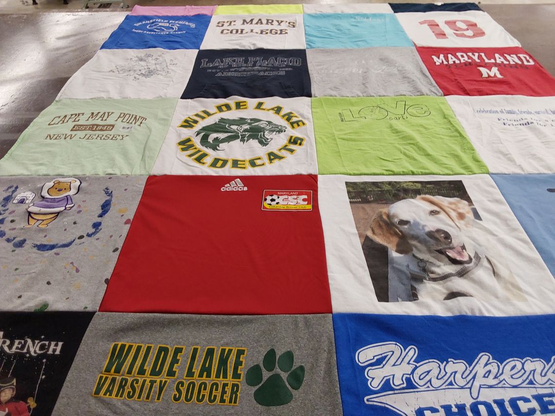 T-shirt quilt featuring wilde lake wildcats by Susan from MD