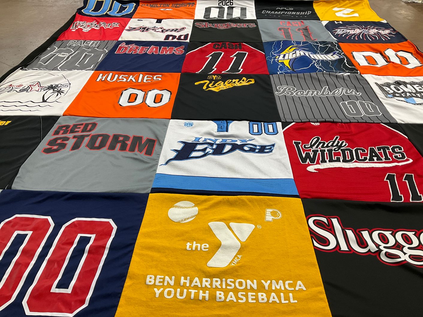 T-shirt quilt featuring indiana edge, indy wildcats by Amanda from IN