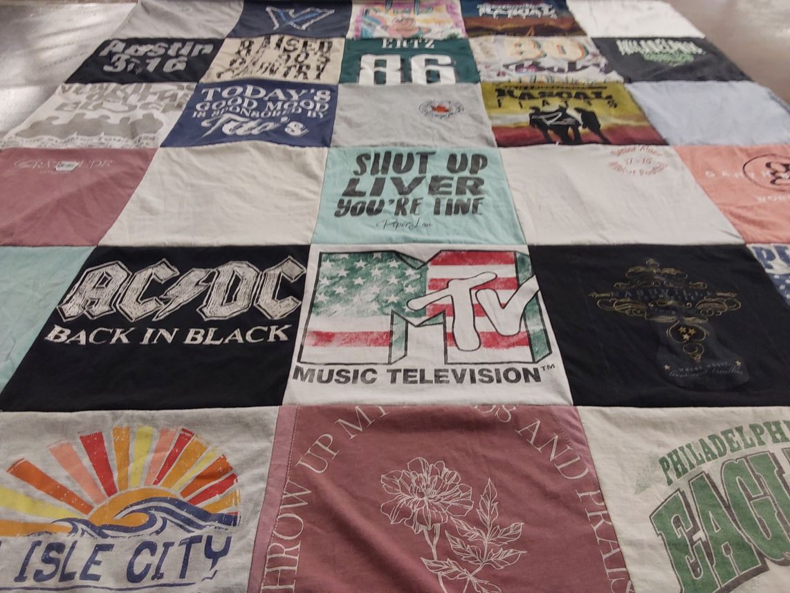 T-shirt quilt featuring philadelphia eagles by Kim from PA