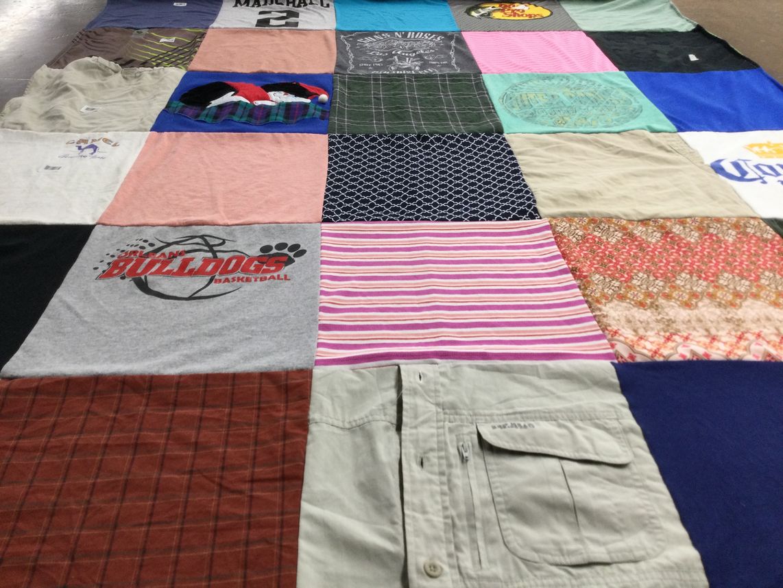 T-shirt quilt featuring jilland bulldogs basketball by Jamie from IN
