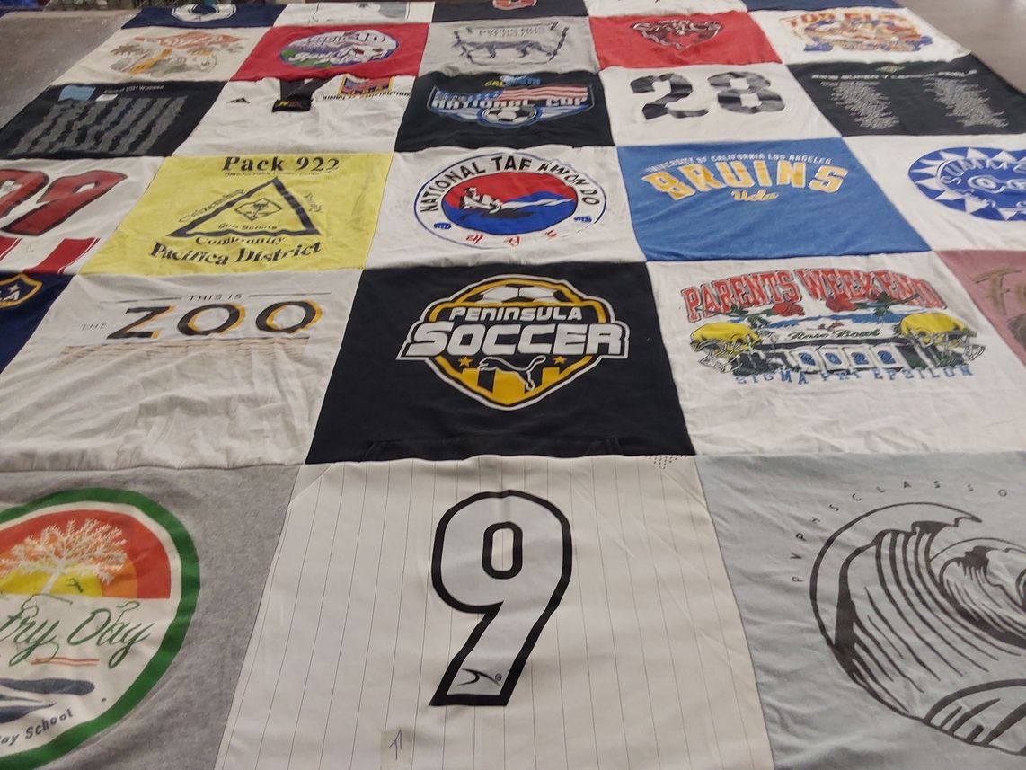 T-shirt quilt featuring ucla bruins by Beckie from CA