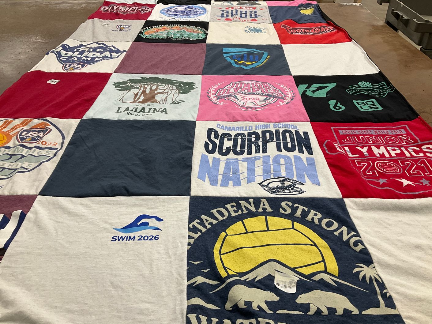 T-shirt quilt from camarillo high school by Brianna from CA