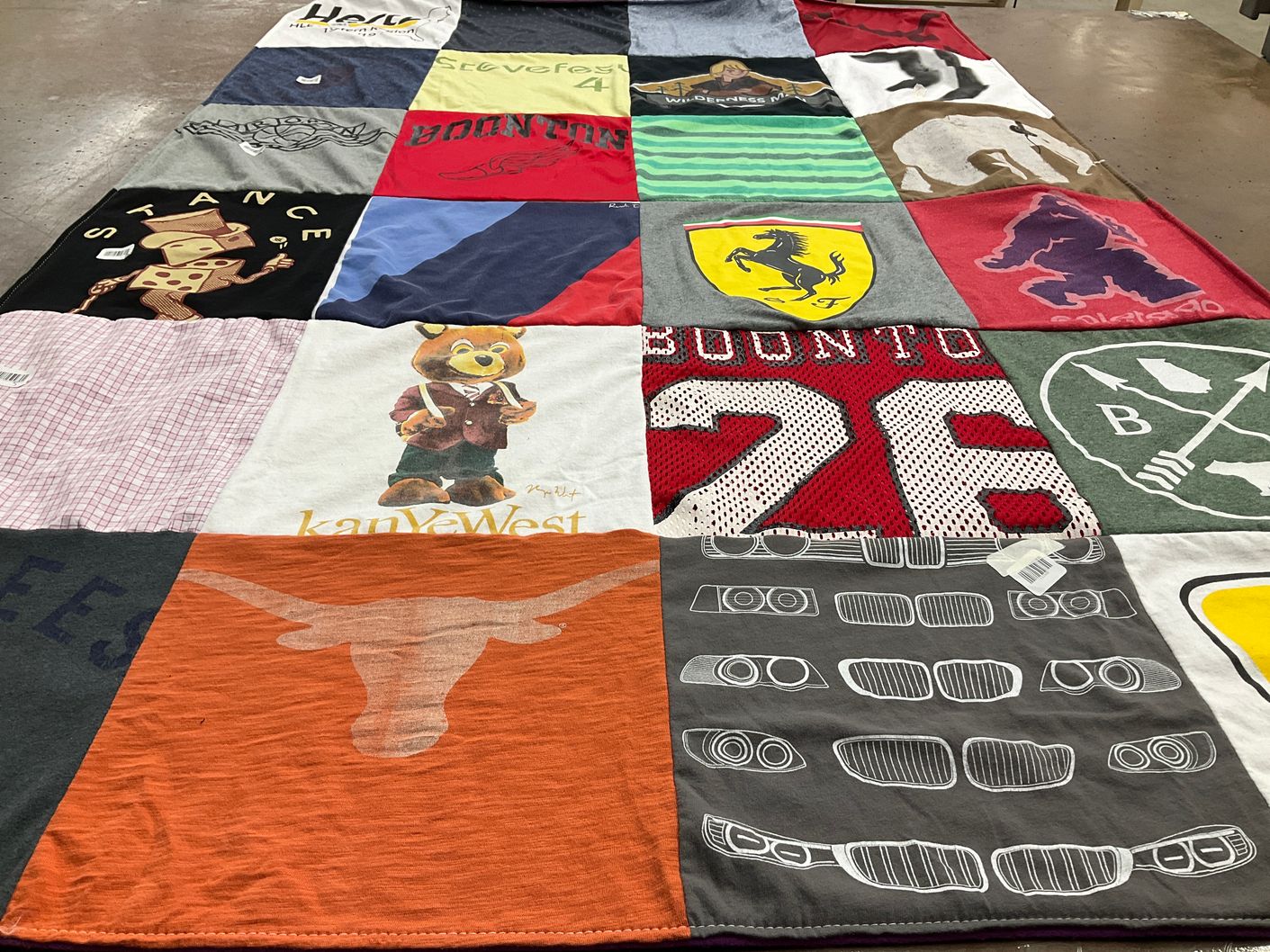 T-shirt quilt from university of texas at austin by Alexandria from NC