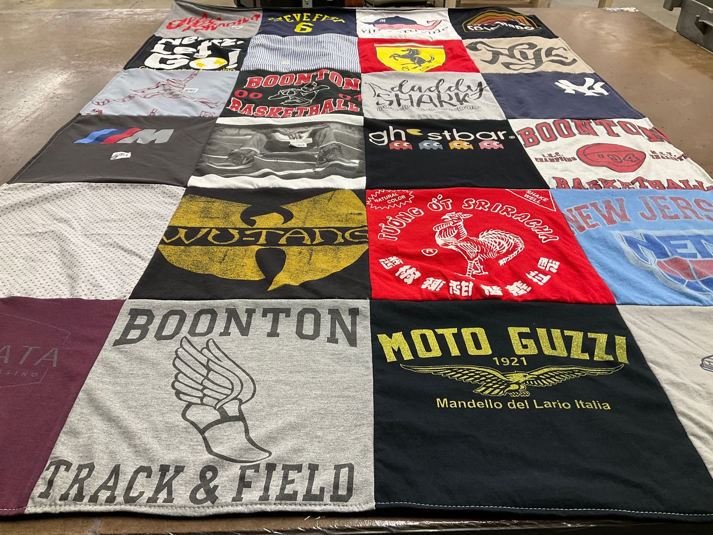 T-shirt quilt from boonton high school by Alexandria from NC
