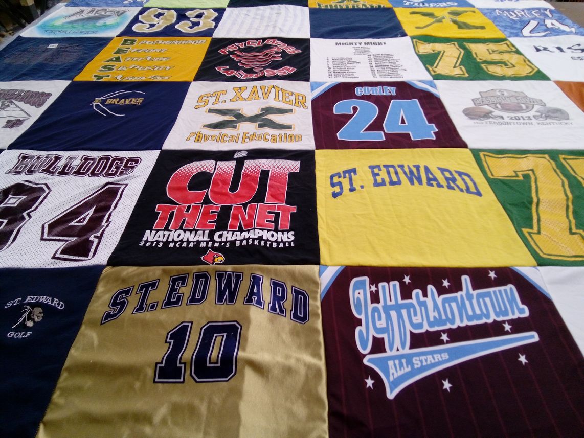 T-shirt quilt featuring bulldogs, jefferson town all stars by Michelle from KY
